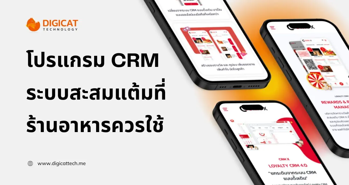 โปรแกรม CRM คืออะไร? และทำไมร้านอาหารควรใช้ พร้อมบริการพัฒนาระบบ CRM โดย Digicat Technology