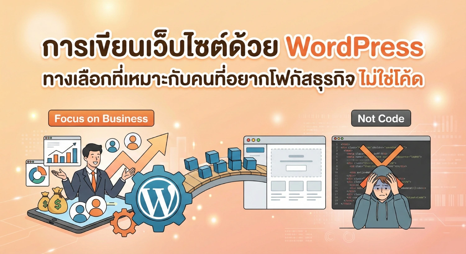 การ เขียน เว็บไซต์ ด้วย WordPress ทางเลือกที่เหมาะกับคนที่อยากโฟกัสธุรกิจ ไม่ใช่โค้ด