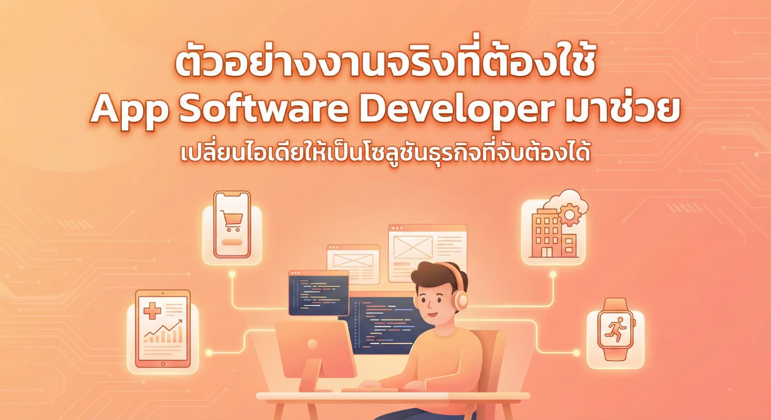 ตัวอย่างงานจริงที่ต้องใช้ app software developer มาช่วย
