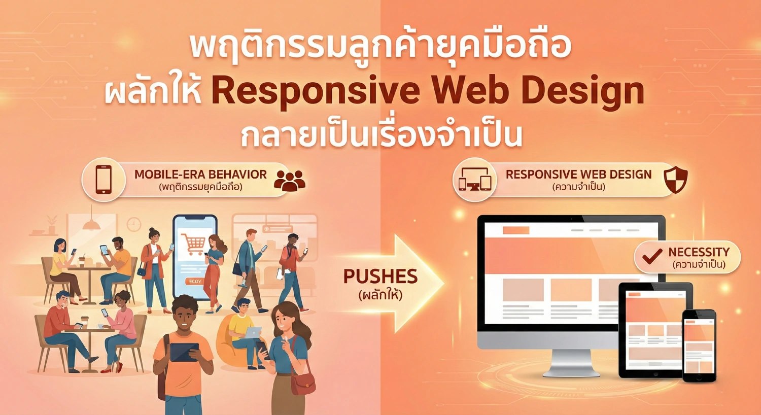 พฤติกรรมลูกค้ายุคมือถือ ผลักให้ responsive web design กลายเป็นเรื่องจำเป็น