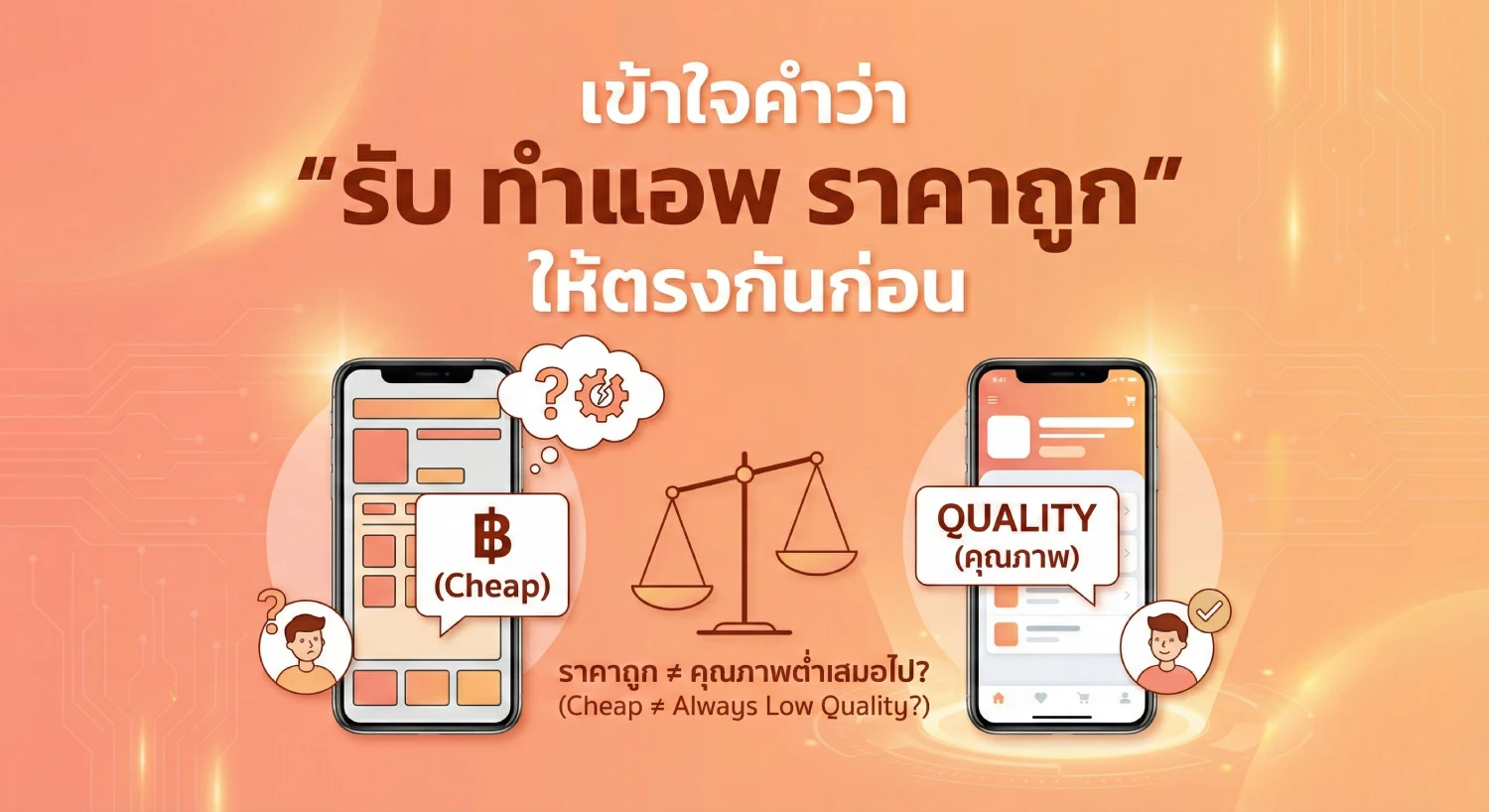 เข้าใจคำว่า “รับ ทํา แอ พ ราคา ถูก” ให้ตรงกันก่อน