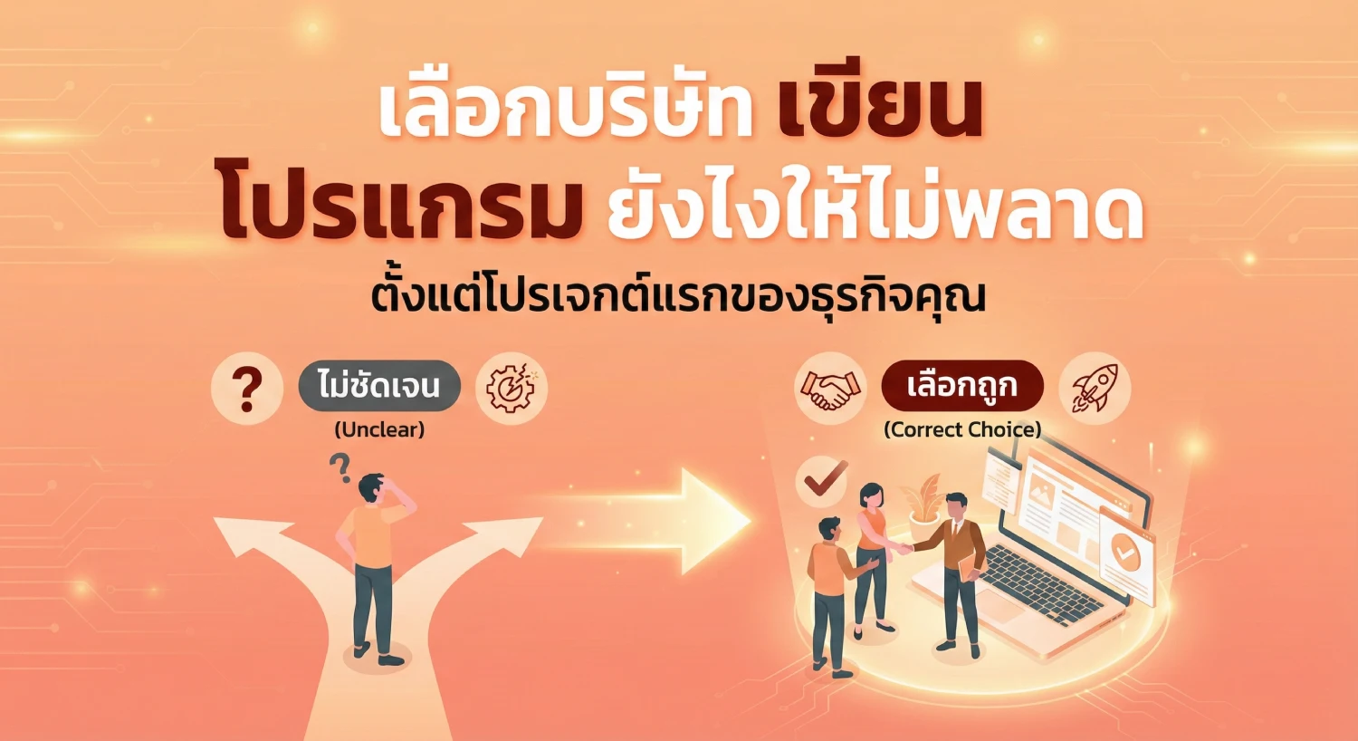 เลือกบริษัท เขียน โปรแกรม ยังไงให้ไม่พลาด ตั้งแต่โปรเจกต์แรกของธุรกิจคุณ